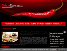 Tablet Screenshot of cuisine-espagne.com
